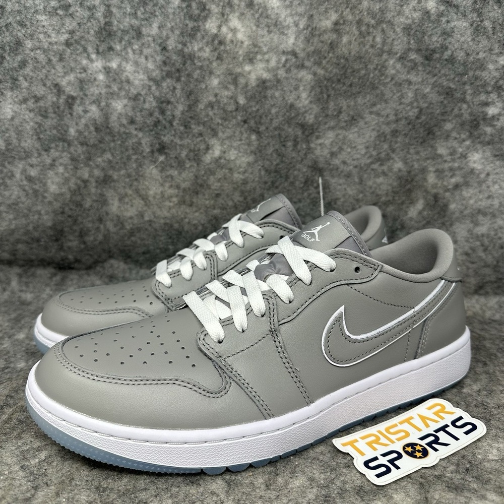 Nike Air Jordan 1 Low Golf Shoes Mens Size 9 Grey White DD9315-113